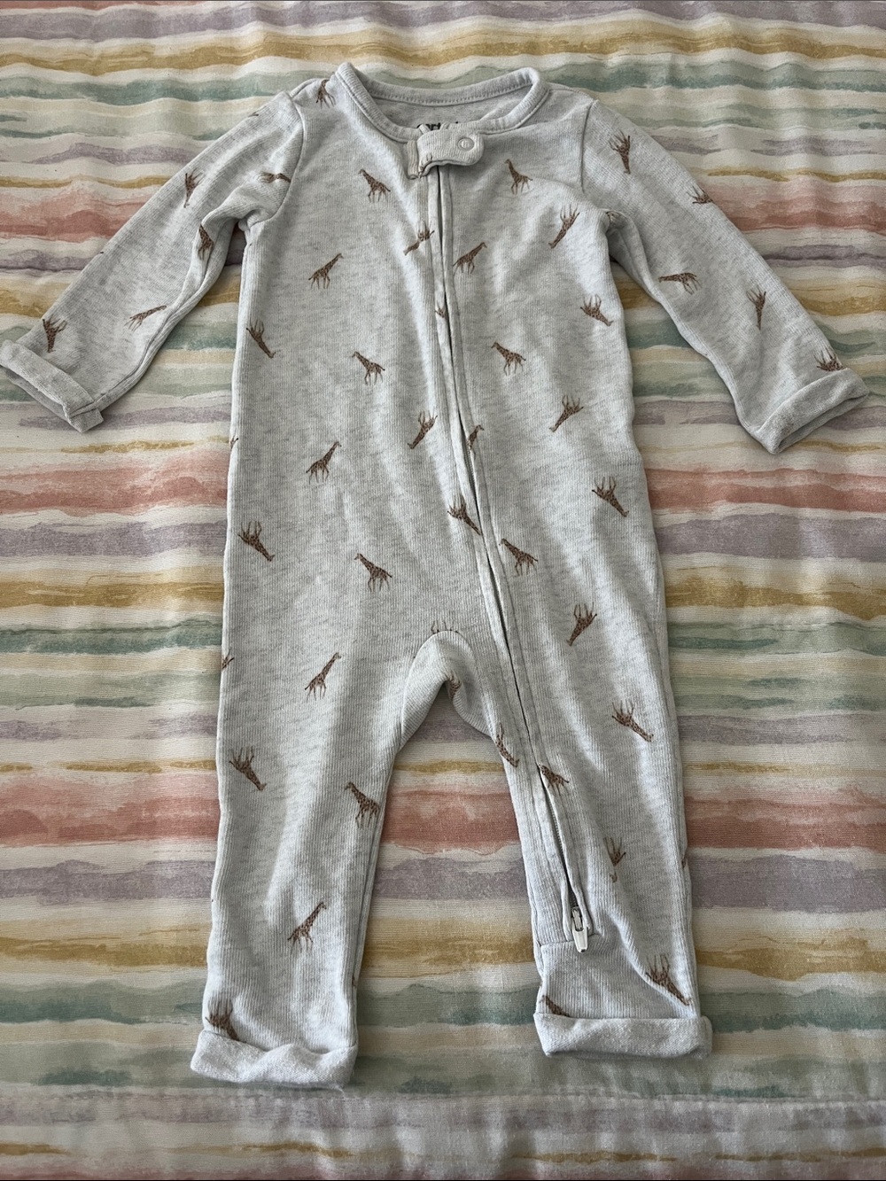 Carter's Giraffe 3-6M Zipper Onesie